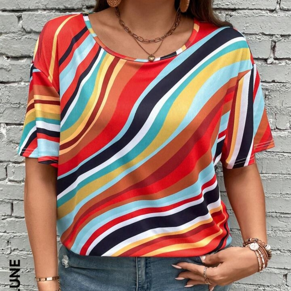 Shein Patterned Blouse - Picture 2 of 7